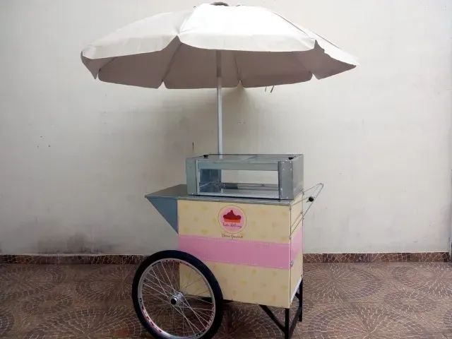 Carrinho de doces e bolos refrigerado gourmet ambulante novo de fábrica - Foto 2