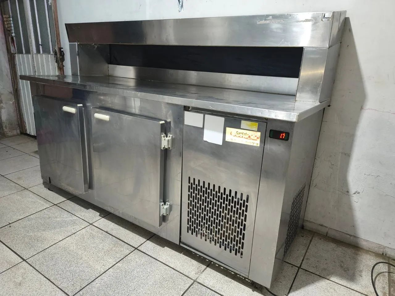 Balcão refrigerado c/condimentadora e controladora digital ENTREGO 220v - Foto 2