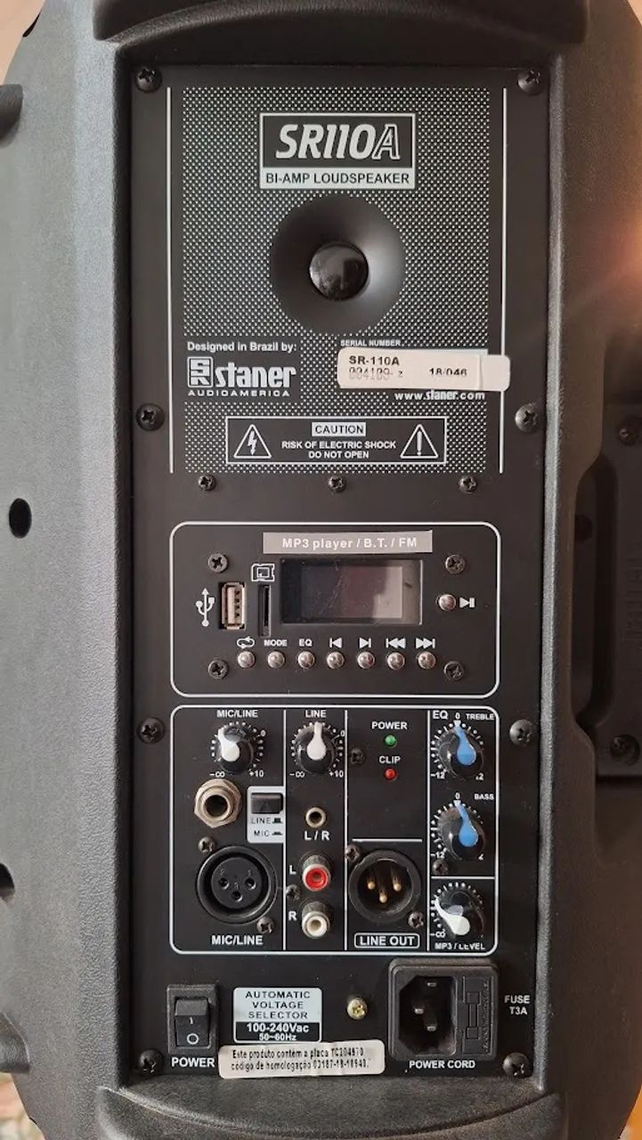 Kit 2 caixas amplificadas Staner SR110A c/ tripé original - Foto 5