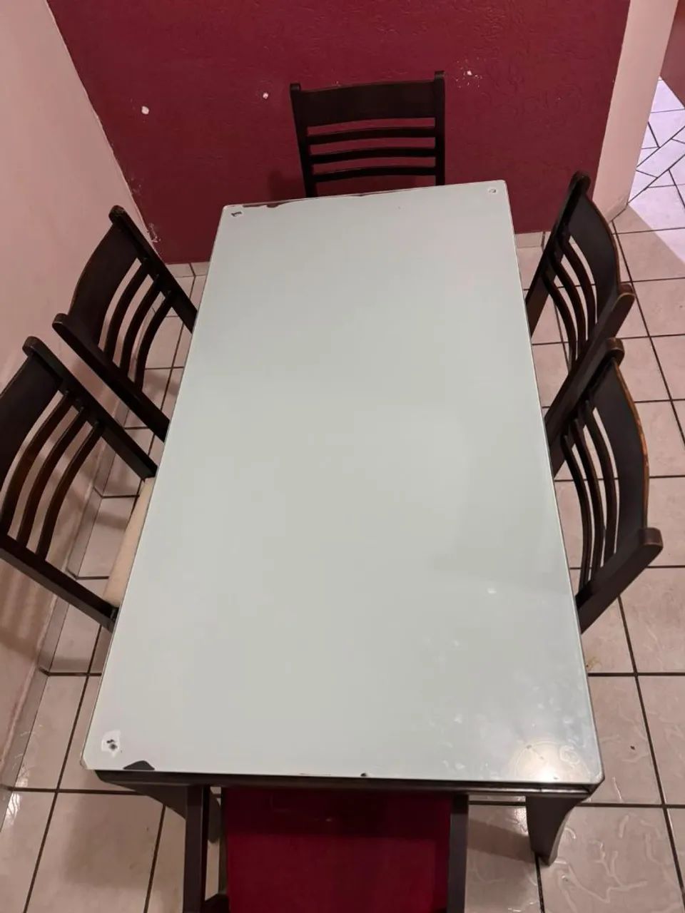 Mesa de jantar madeira 6 lugares 