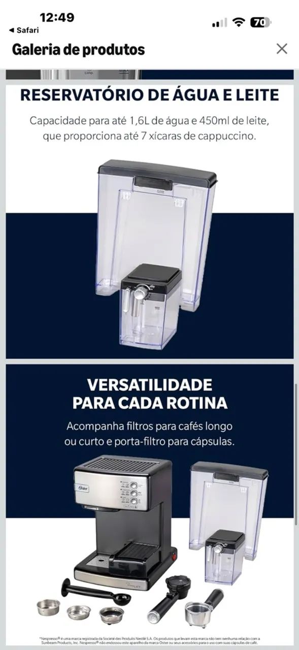 Cafeteira PrimaLatte Inox  - Foto 4