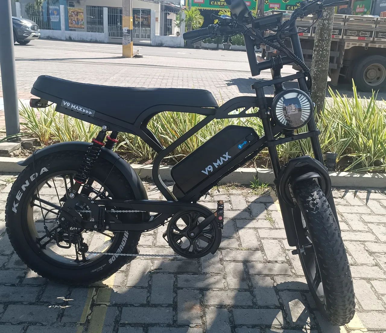 Bicicleta Elétrica V9 Max Preta 1000w - Foto 2