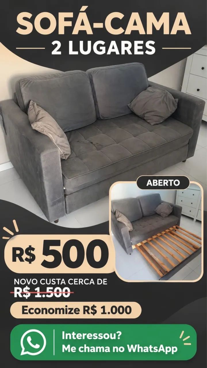 Sofá cama bem conservado 