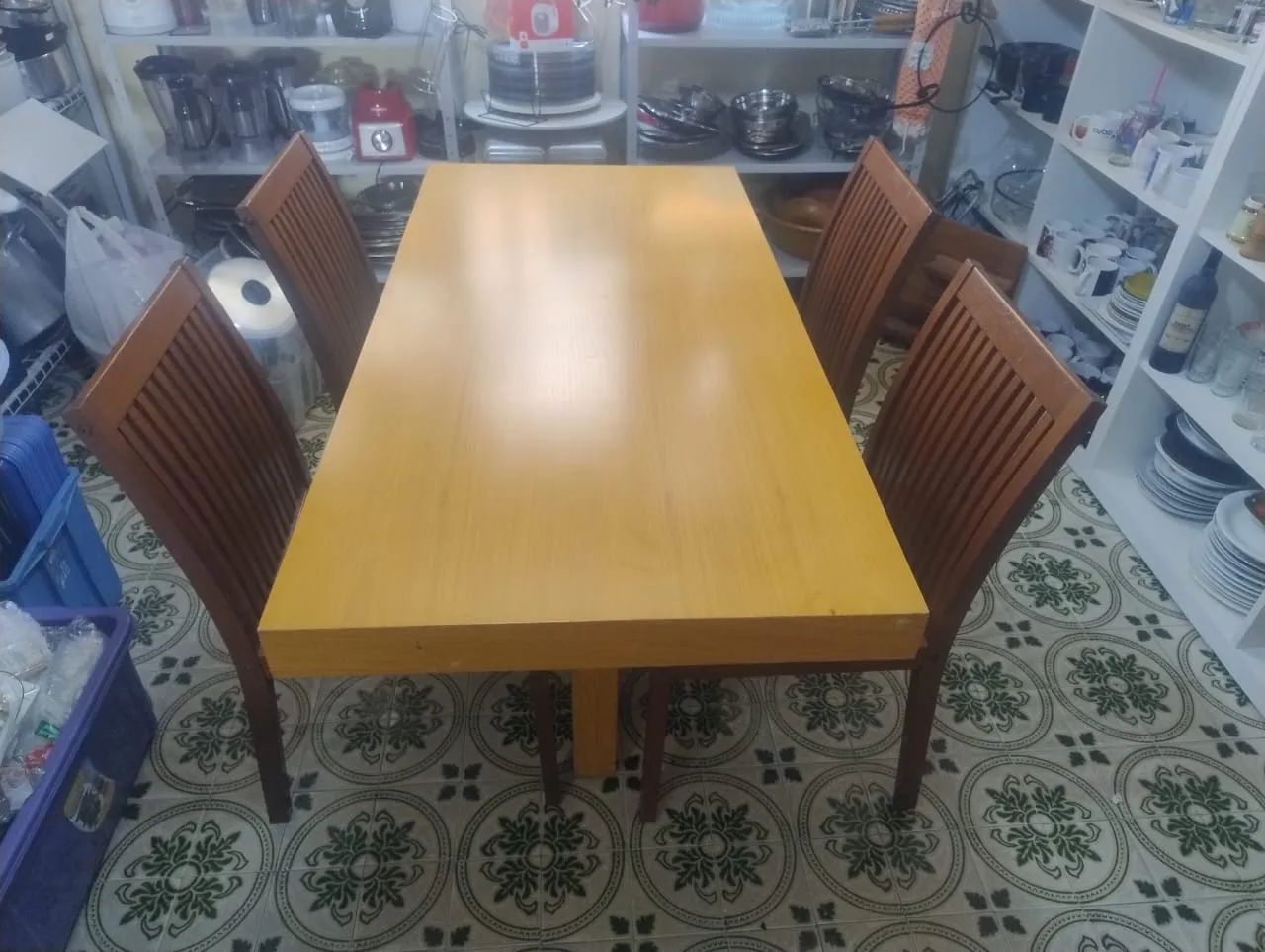 Mesa madeira com 4 cadeiras Tramontina  - Foto 2