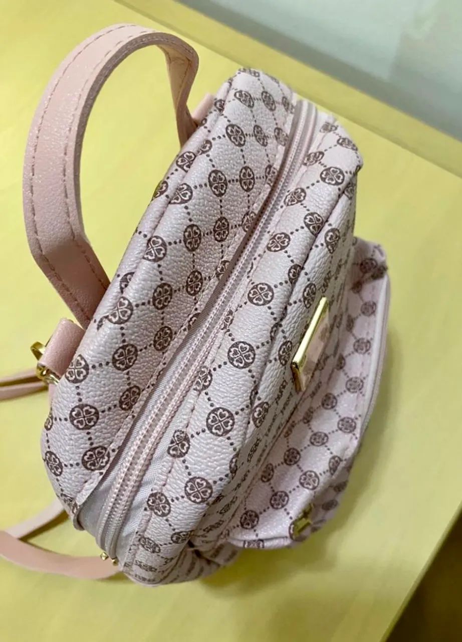 Mini mochila estampada rosa - Nova - Foto 2