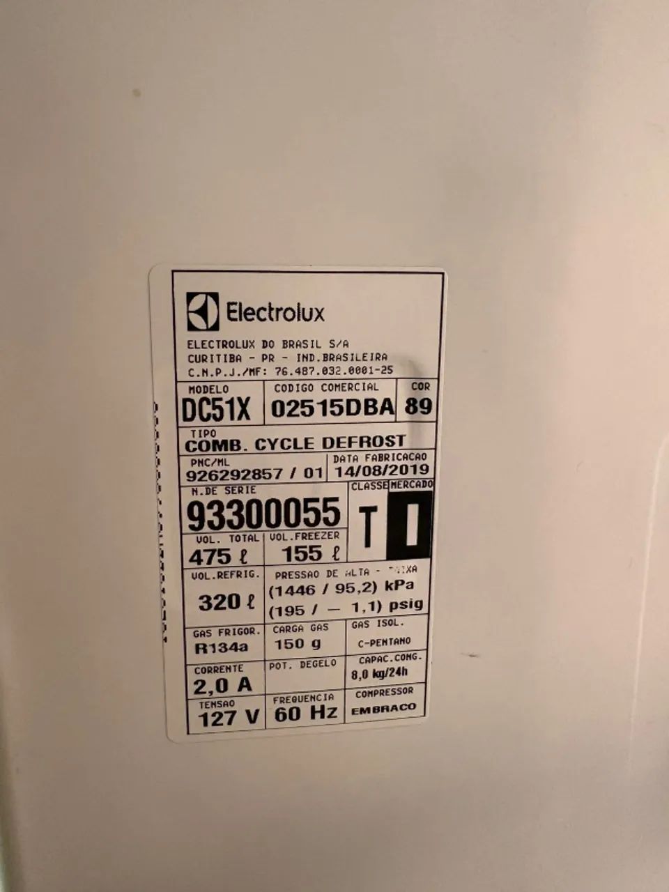 Geladeira Electrolux 475L - Usada 110v - Foto 5