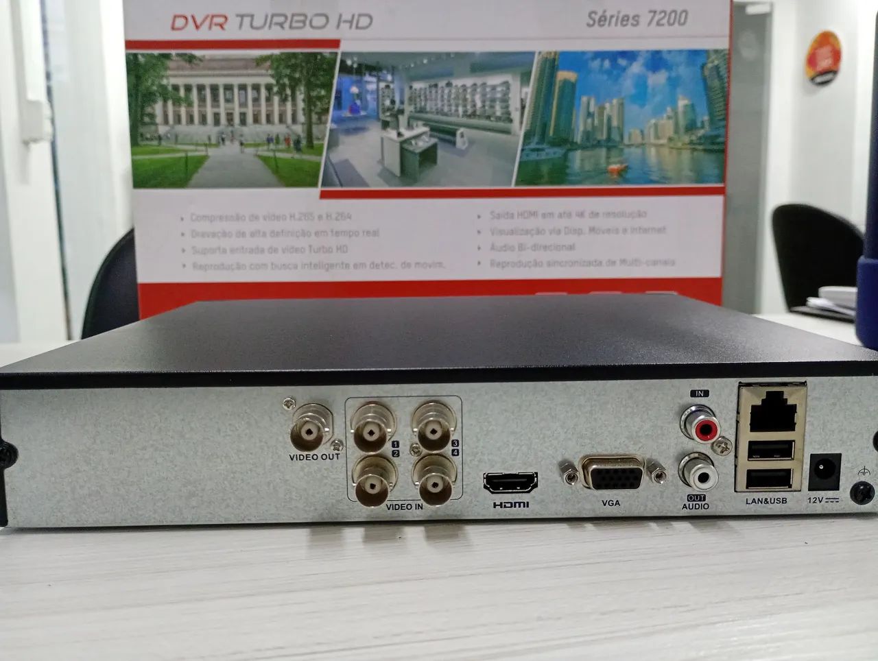 DVR HIKVISION 4 canais HGHI K1 já com HD de 1 terá 