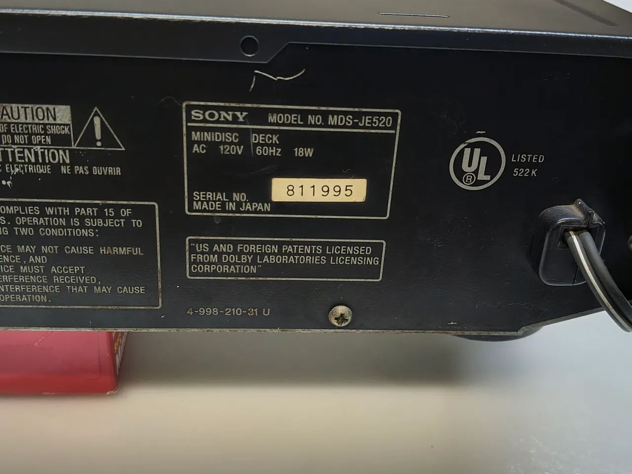 MDS je520 mini disc deck sony - Foto 4