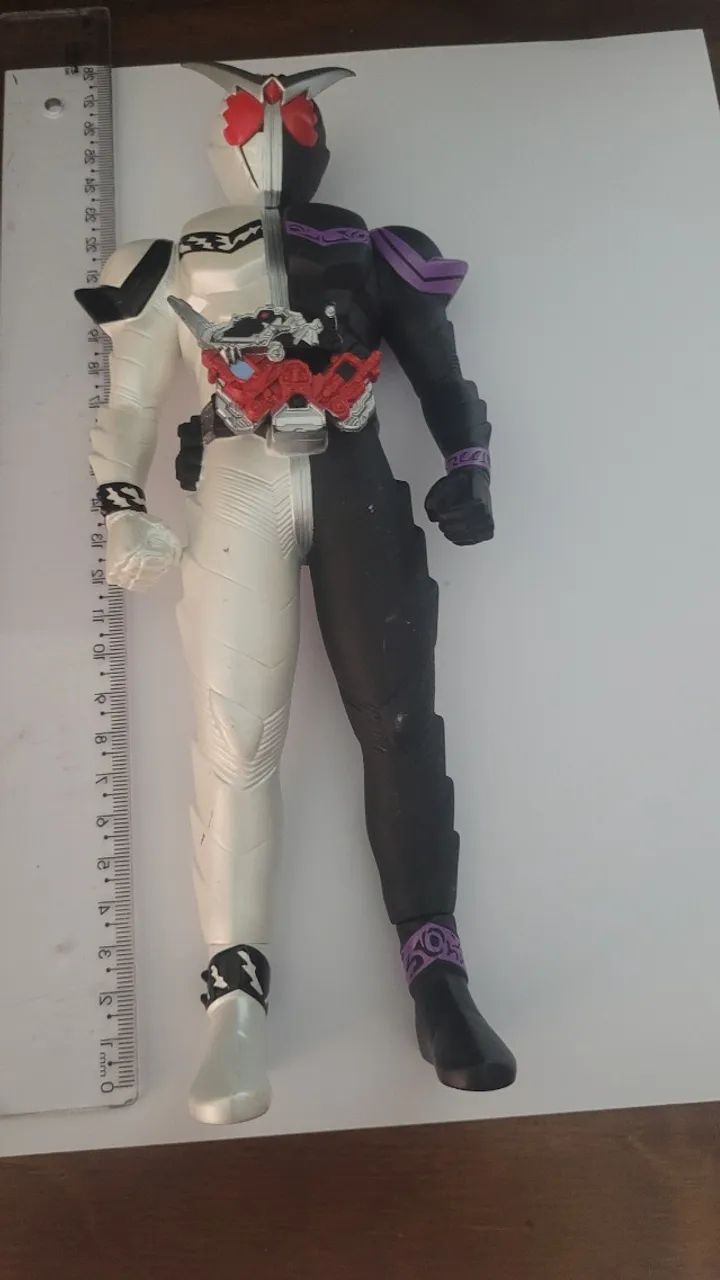 Kamen Rider W Double Fang Joker 30cm Bandai Action Figure Raro - Foto 3