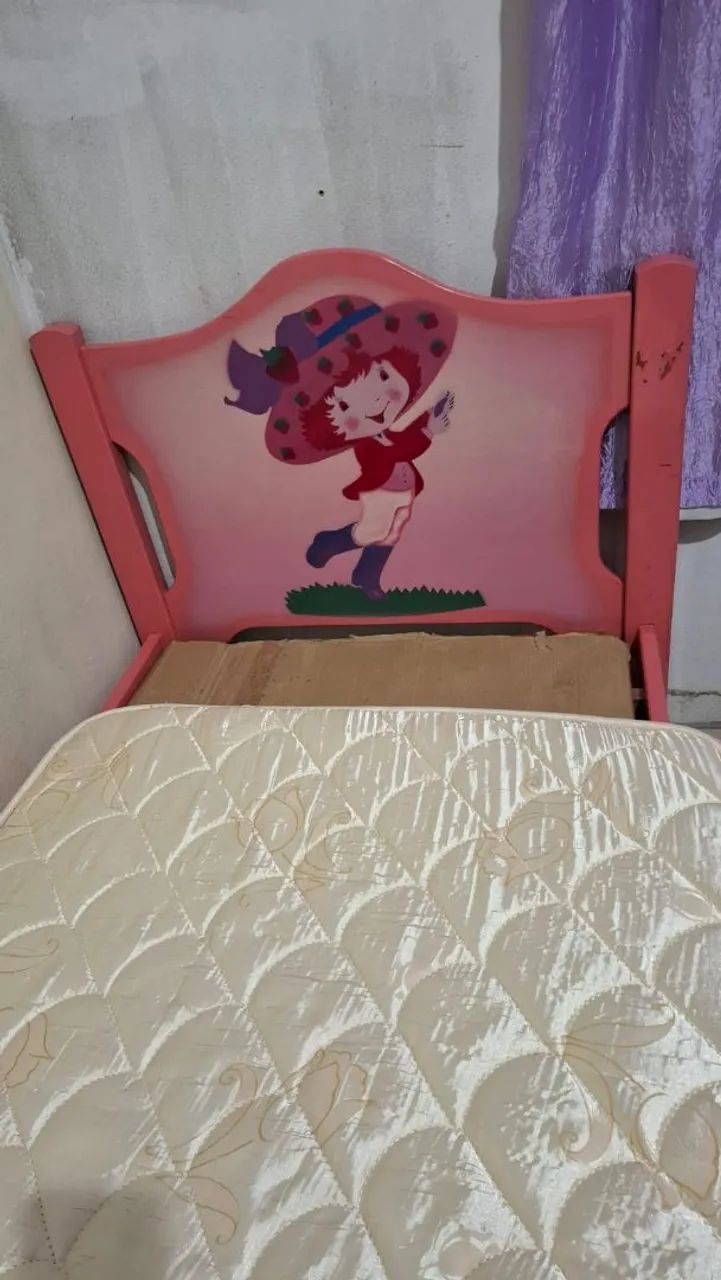 CAMA INFANTIL DE MADEIRA C/ COLCHÃO  - Foto 3