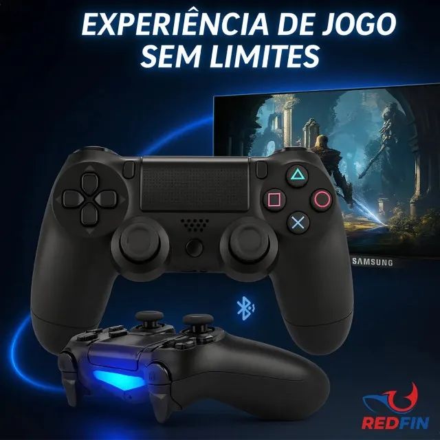Controle sem fio compatível com PS4, pc e celulares Android ultimas peças - Foto 2