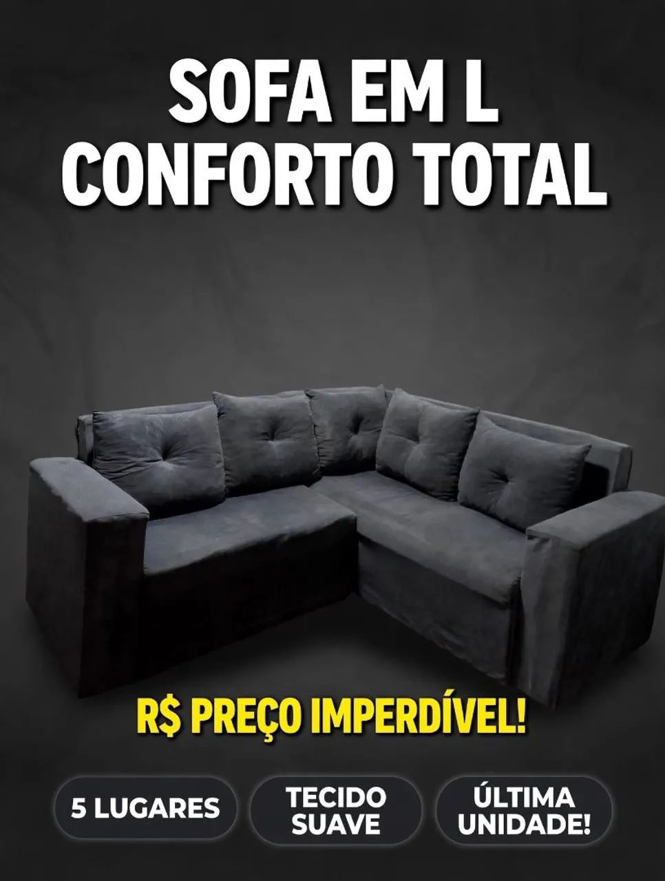 Sofá em L 