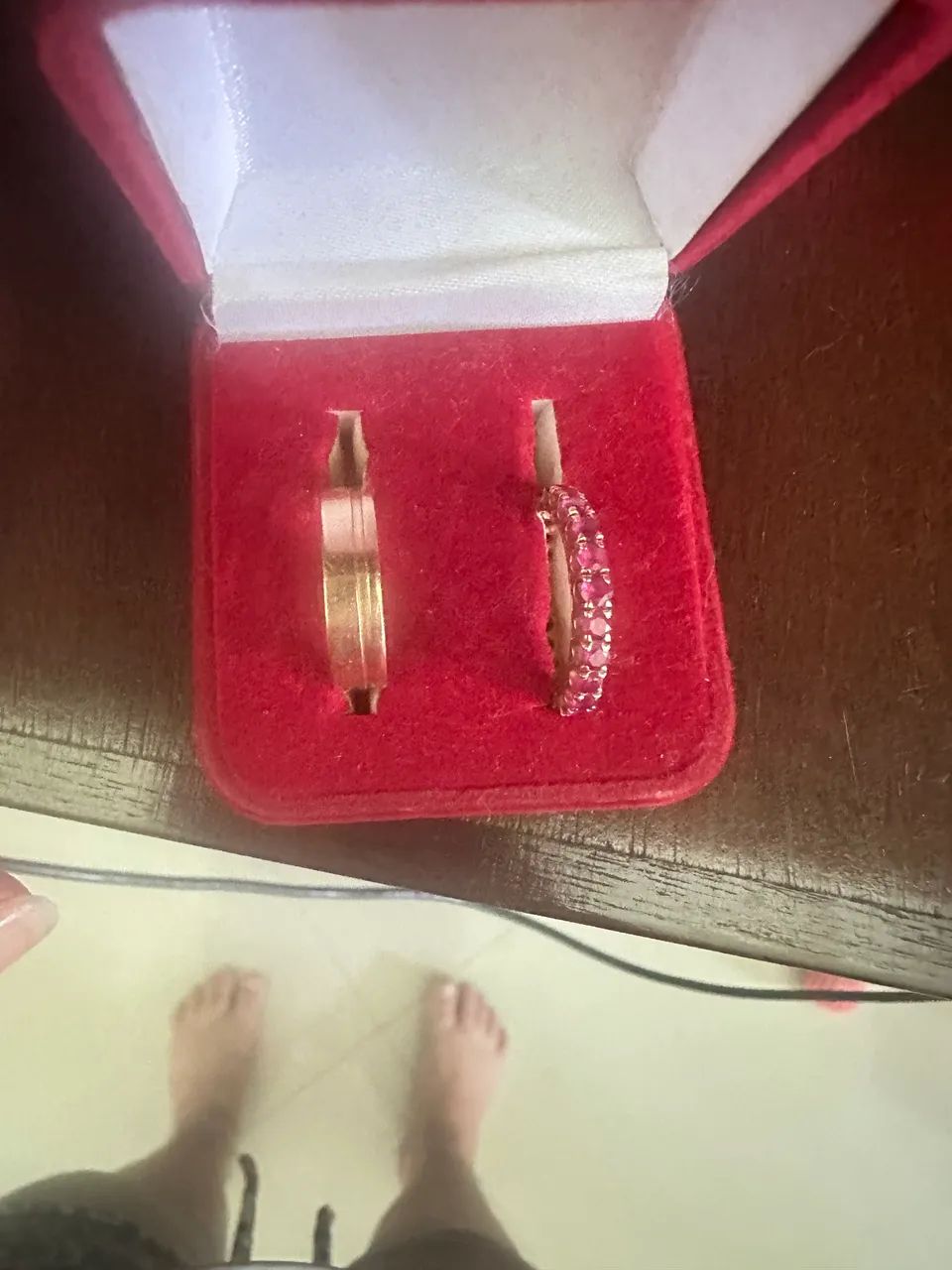 conjunto de alianças ouro 750