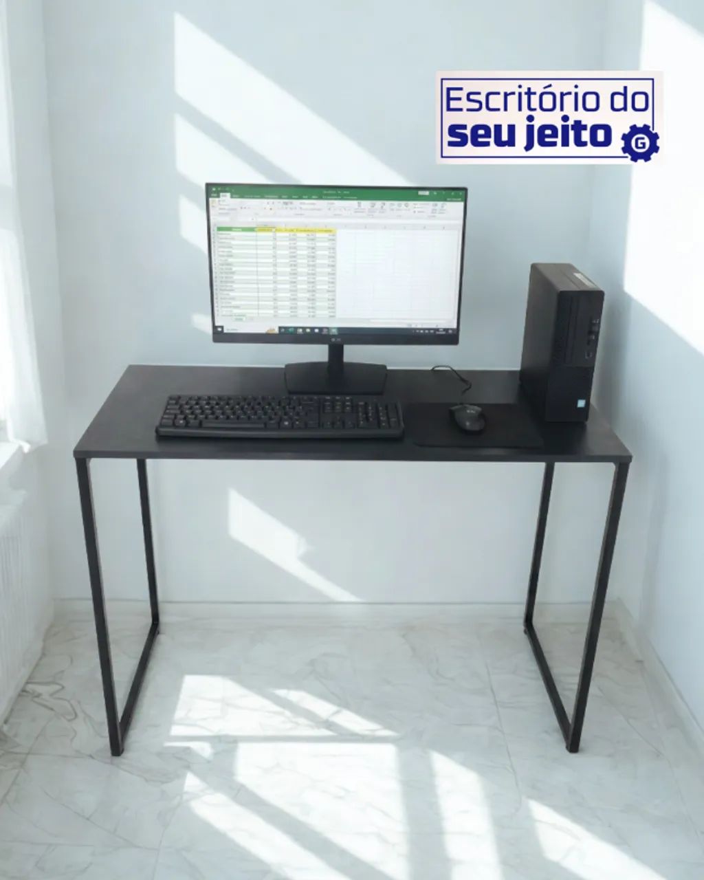 Escrivaninha Industrial 1m NOVA Multiuso para Computador Notebook de Estudo Escritório