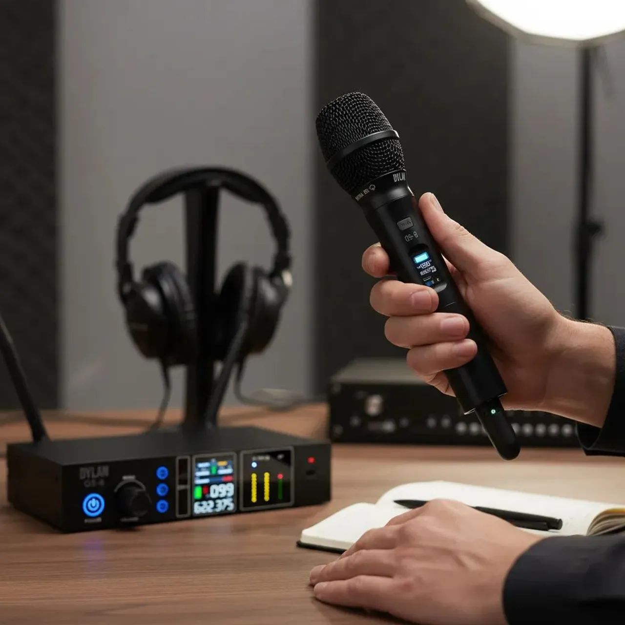 Microfone Sem Fio Dylan QS-8 Talkback Profissional - Foto 5