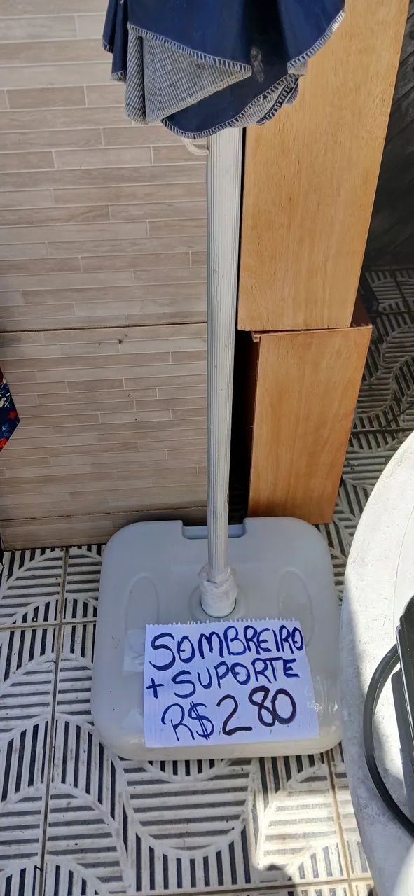 Sombreiro de praia com suporte  - Foto 3