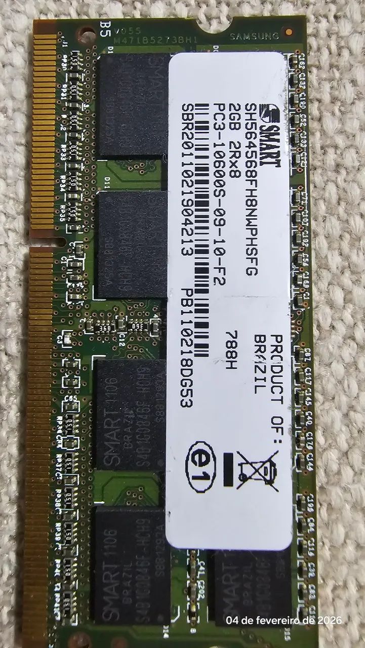 2 Memórias RAM Notebook 2GB Cada - Foto 3