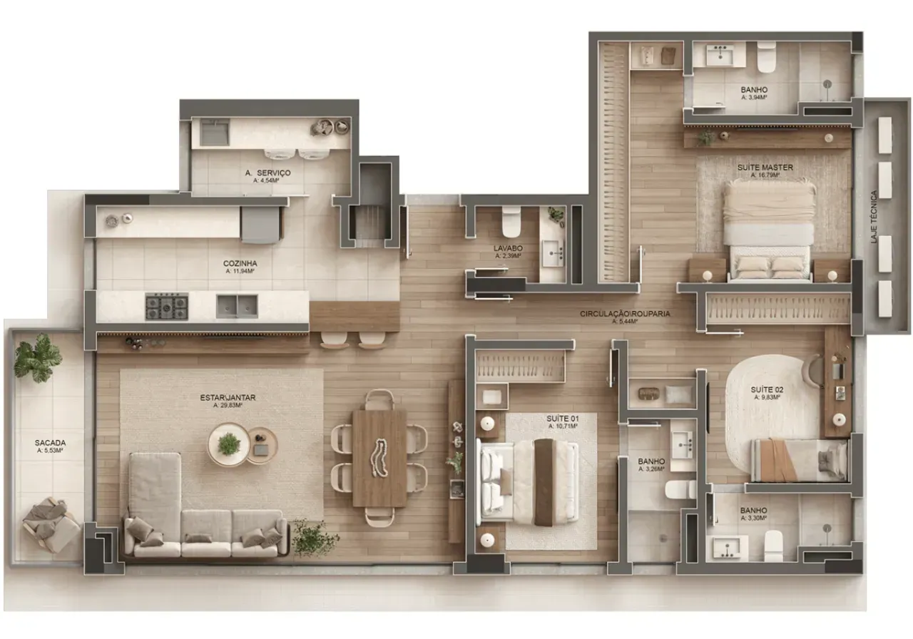 PLANTA 136m²