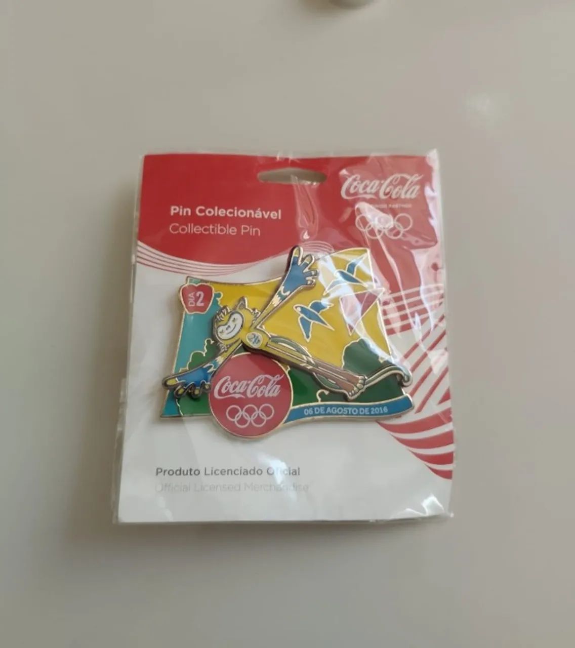 Pins De Garrafa Da Coca-Cola Rio 2016 1X Dia 2, E 1X Dia 17 - Foto 3