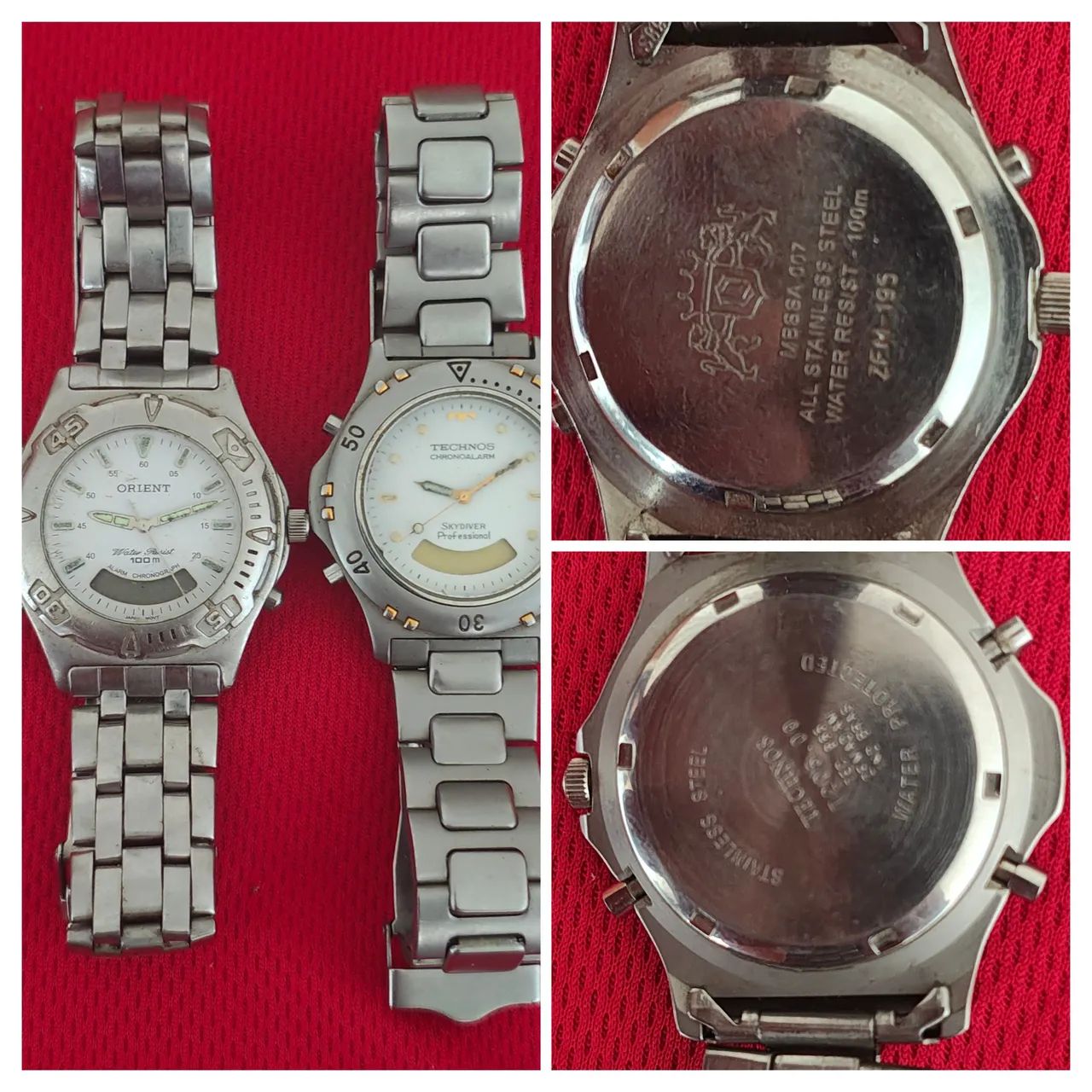 Lote 2 Relogios Orient Technos Ana / Dig Anos 90 Parados - Foto 5