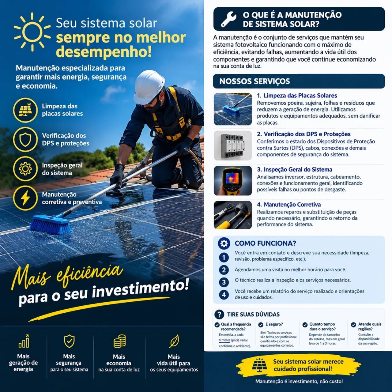Manutenção de sistema solar - Foto 2