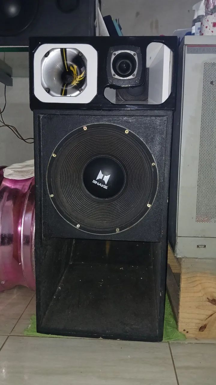 Uma caixa de som com um alto falante snake de 15 polegadas de 450 rms + um box  twitter me - Foto 5