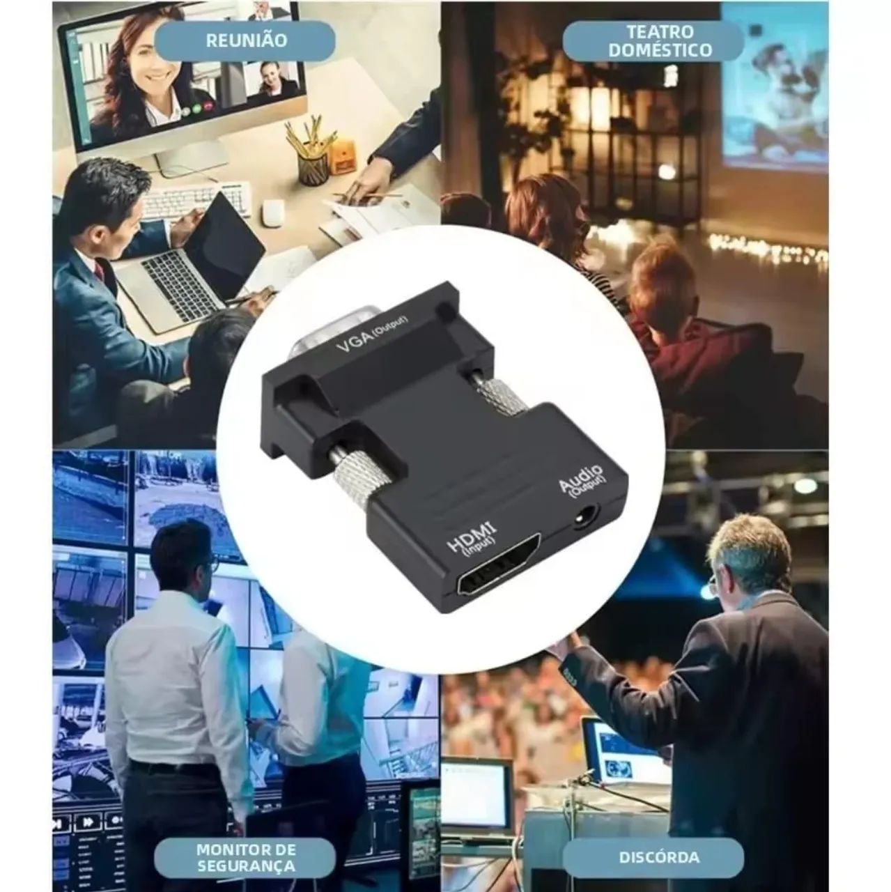 Adaptador HDMI X VGA com cabo de áudio  - Foto 2
