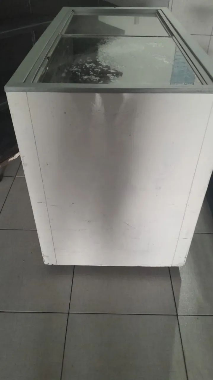 Freezer tampa de vidro 