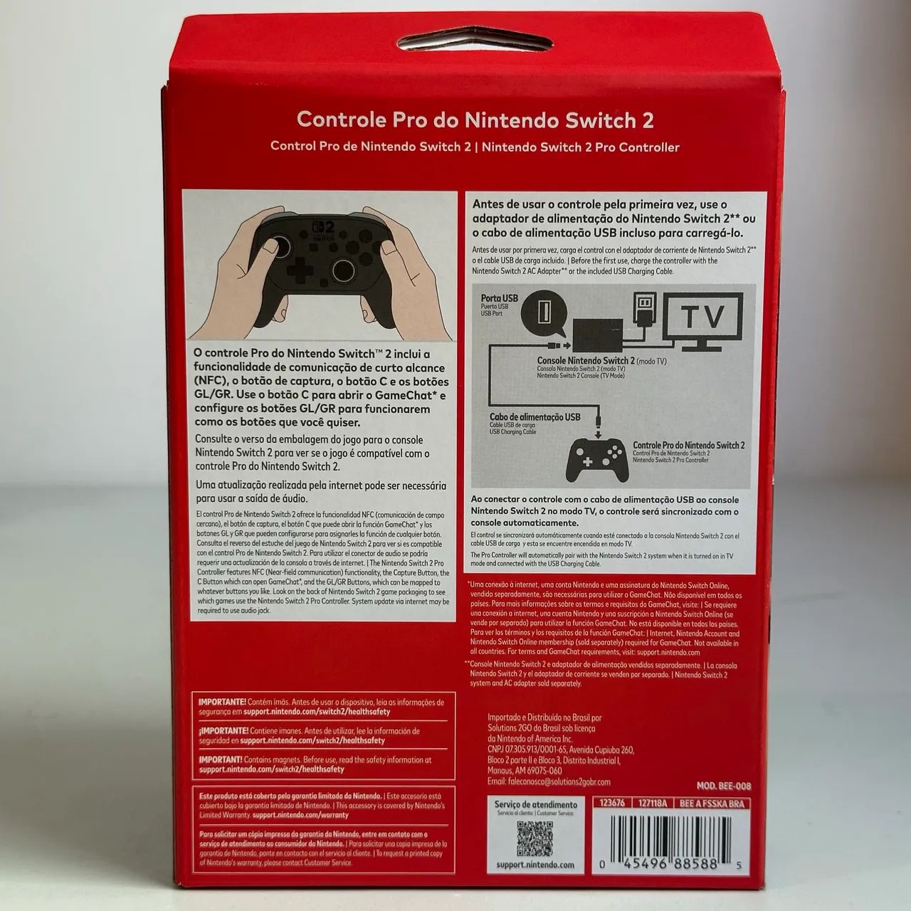 Pro Controle Nintendo Switch 2 Lacrado - Foto 3