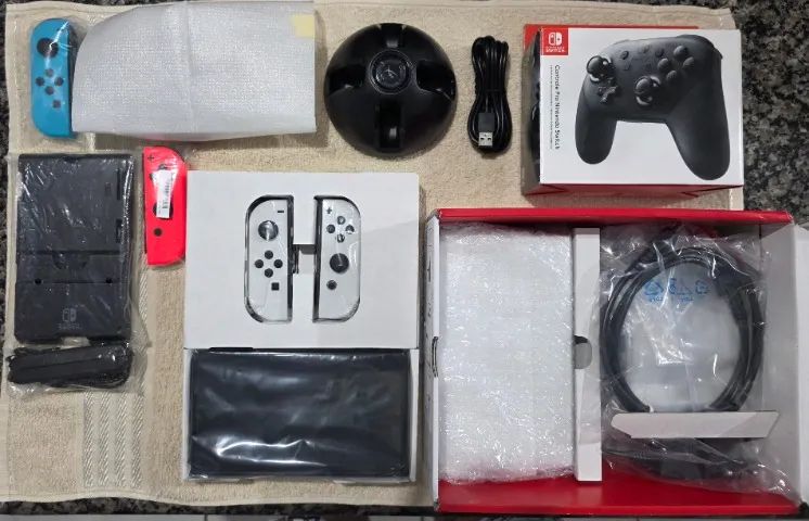 Nintendo Switch OLED + Pro controle + acessórios - Foto 2
