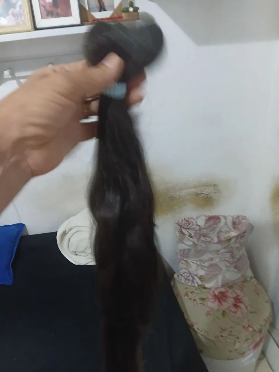 Cabelo preto 50 cm,1 kilo e 50 gramas - Foto 5