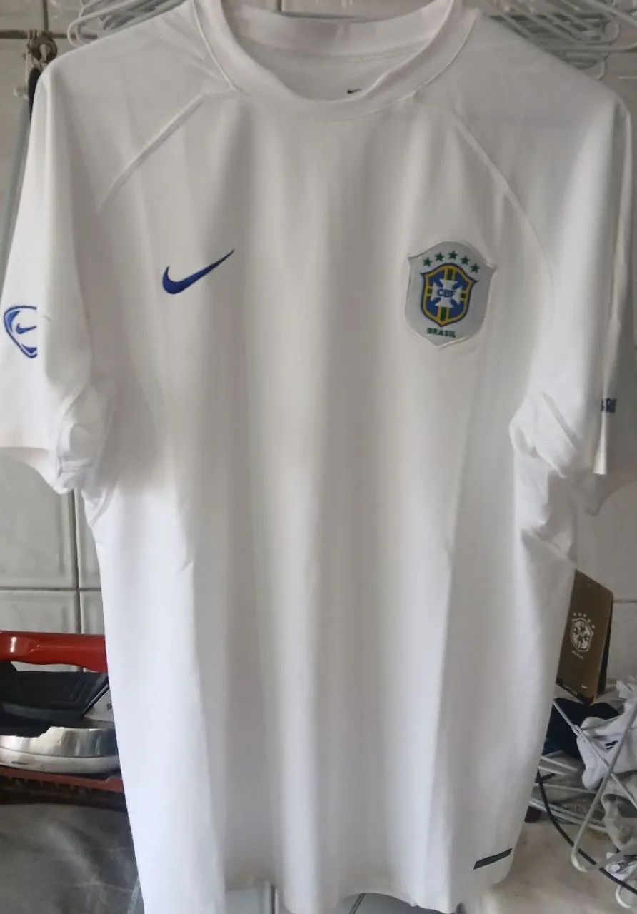 Camisa Treino Brasil Nike Copa 2006 Alemanha Branca Nova Tam. G Frete Gratis - Foto 2