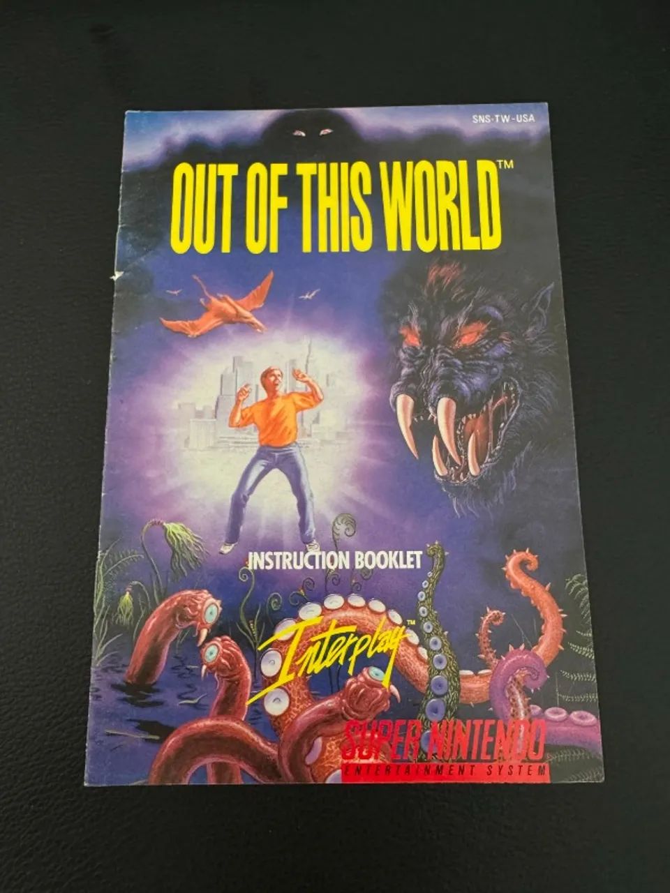 Manual Out Of This World Super Nintendo Original - Antiguidades