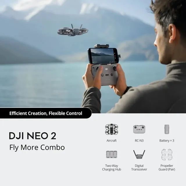 DJI Neo 2 Fly More Combo - Novo, Original, Anatel - Foto 4