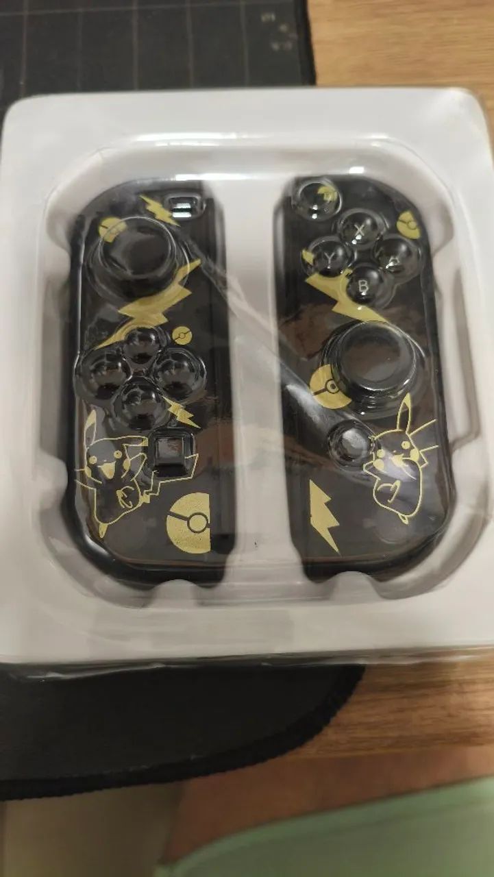 Joycon picachu Nintendo Switch preto transparente  - Foto 4