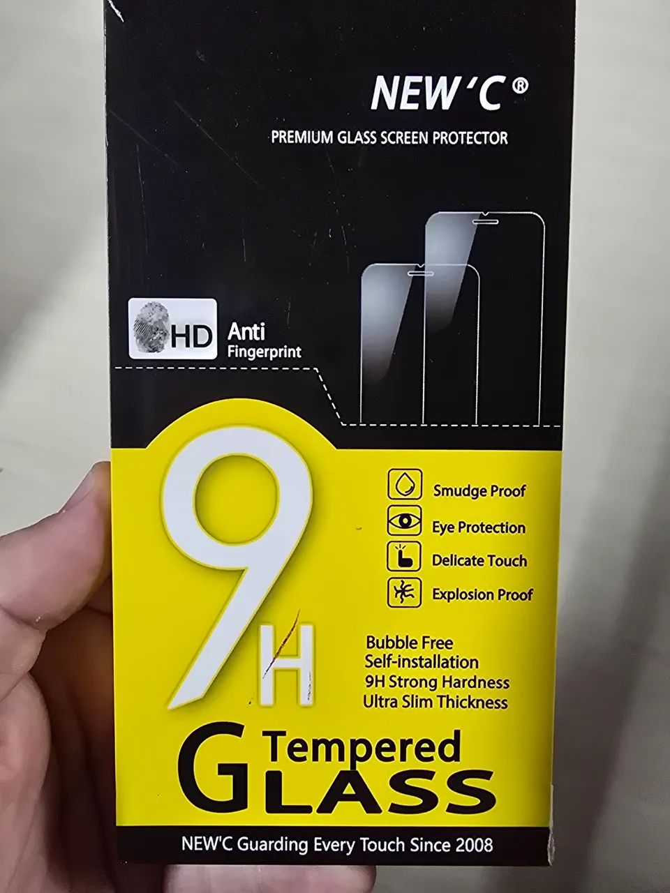 Pelicula de vidro temperado para iphone 16 Pro caixa com 3 unidades