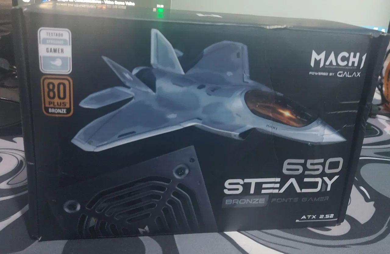 Fonte 650w 80 plus bronze Mach 1 Steady nova, selo teclab - Foto 2