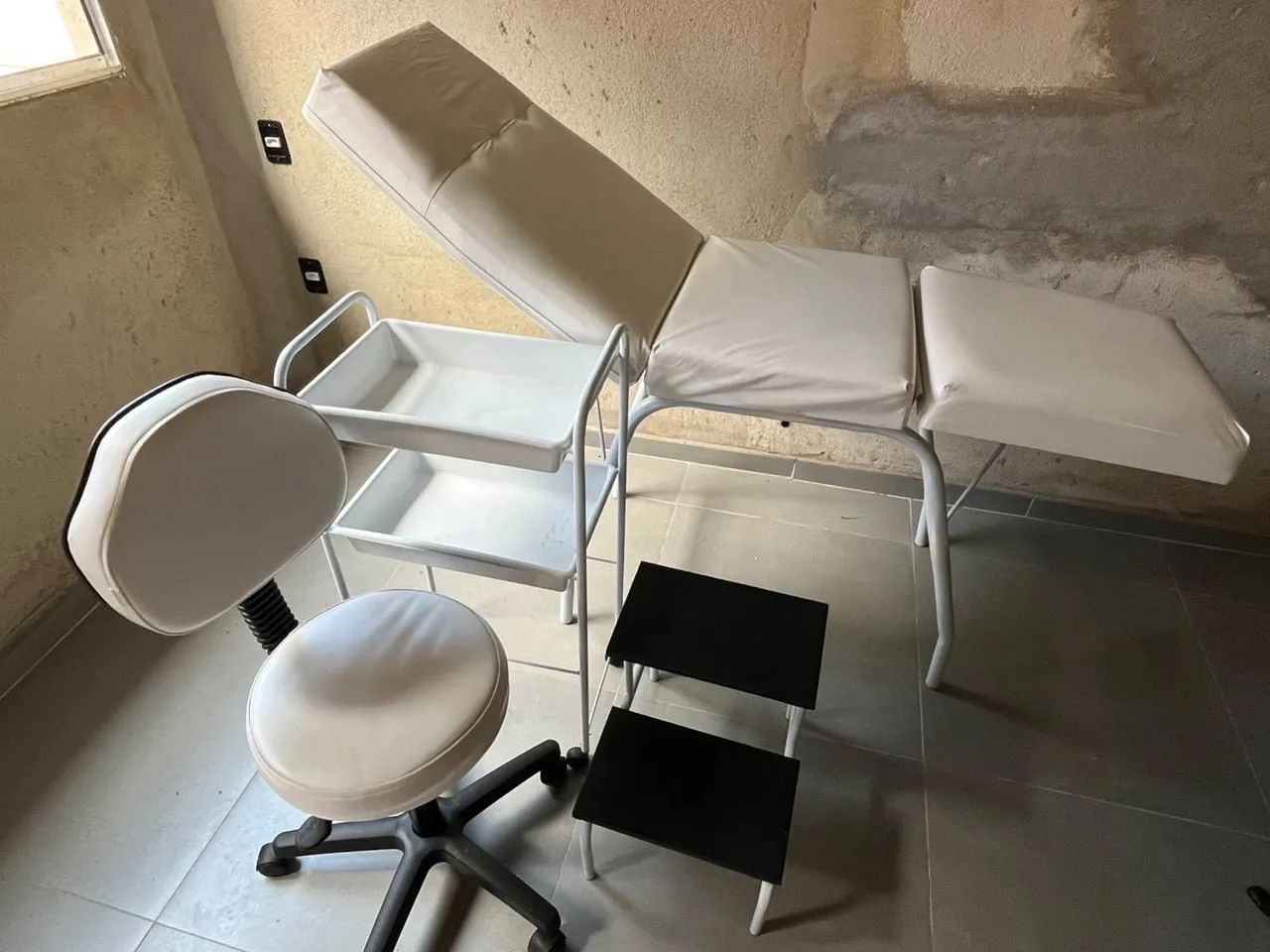 Kit maca completo - Mocho, escada e carrinho auxiliar 