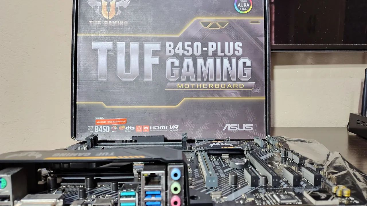 Placa mãe Asus TUF B450 plus gaming BIOS original de fábrica   - Foto 3