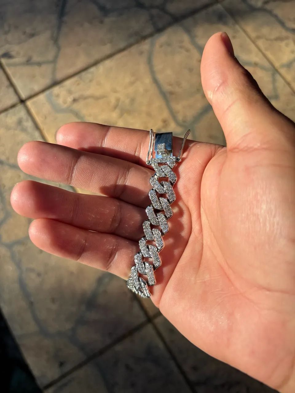 pulseira cuban link cravejada em zircônias - Foto 4