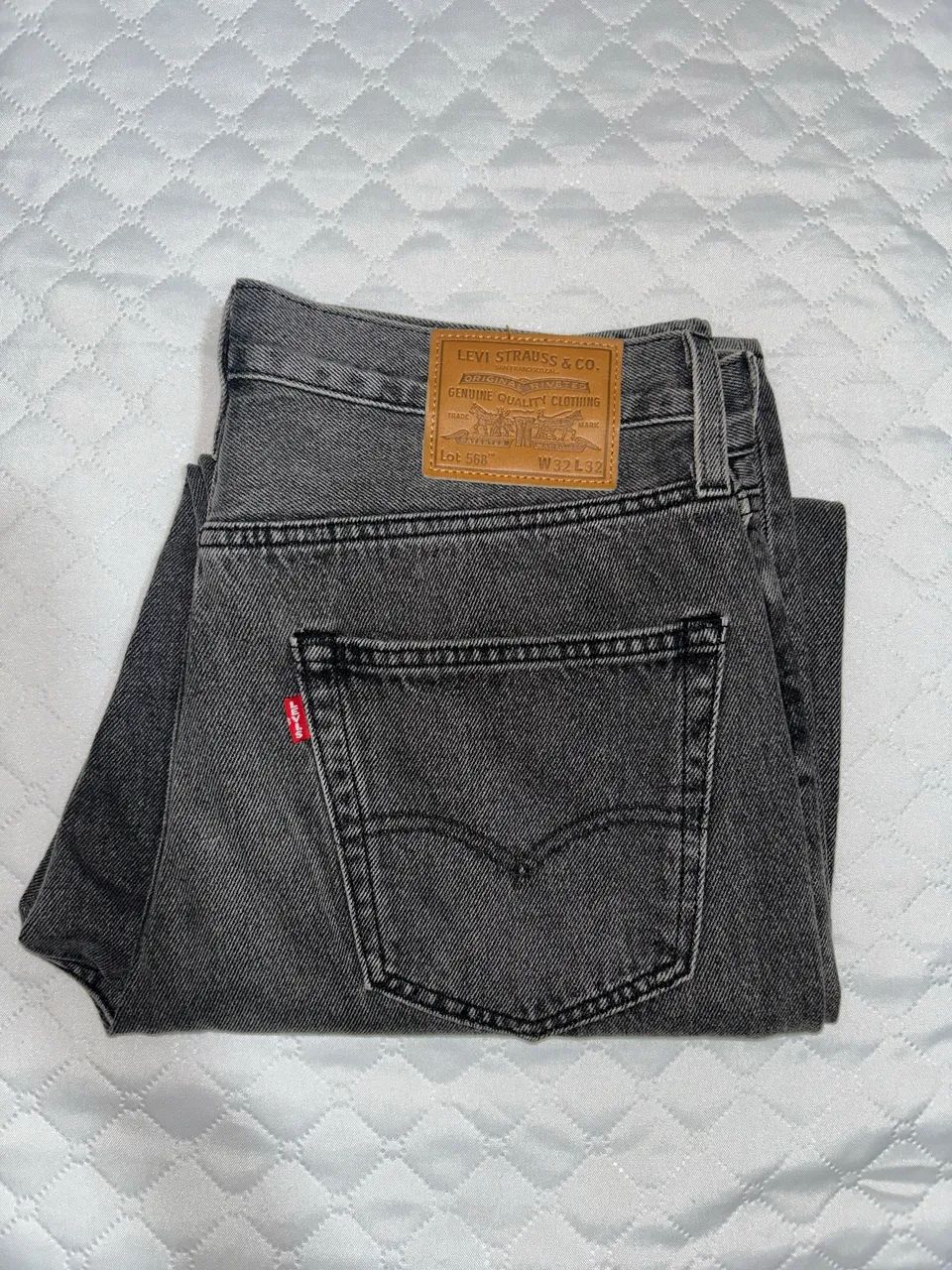 Levis 568 Loose Straight Preto - 40 (W32 L32) - Roupas - Serra