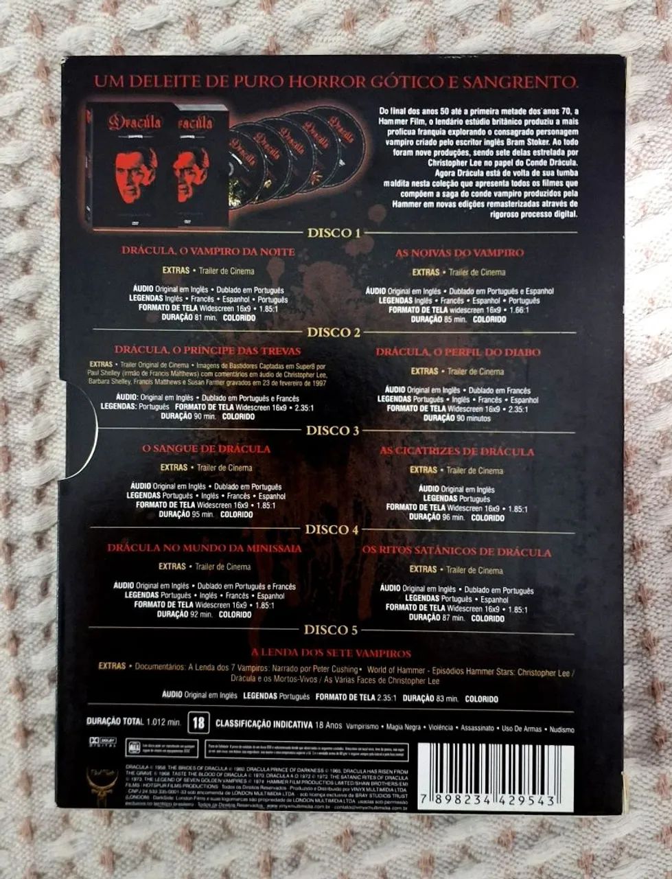 DVD Box Drácula - Hammer Ultimate Collection 5 Discos (Edição Rara e Limitada) - Foto 2
