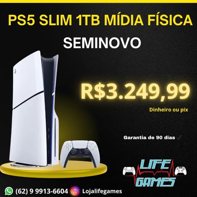 Playstation 5 Slim Mídia física Seminovo com garantia