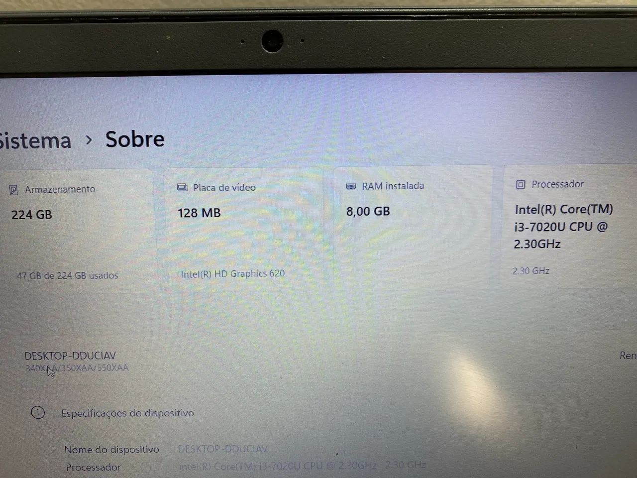 Notebook Samsung i3 7ª Gen c/ SSD - Foto 5