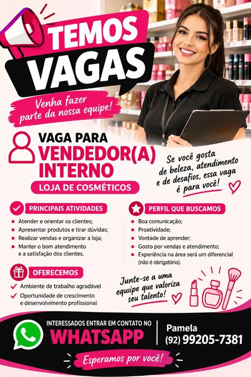 Vagas para vendedor