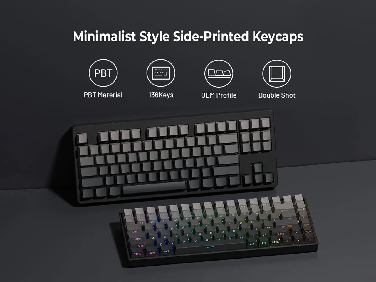 Keycaps XVX Phantom Gradiente para teclado mecânico  - Foto 3