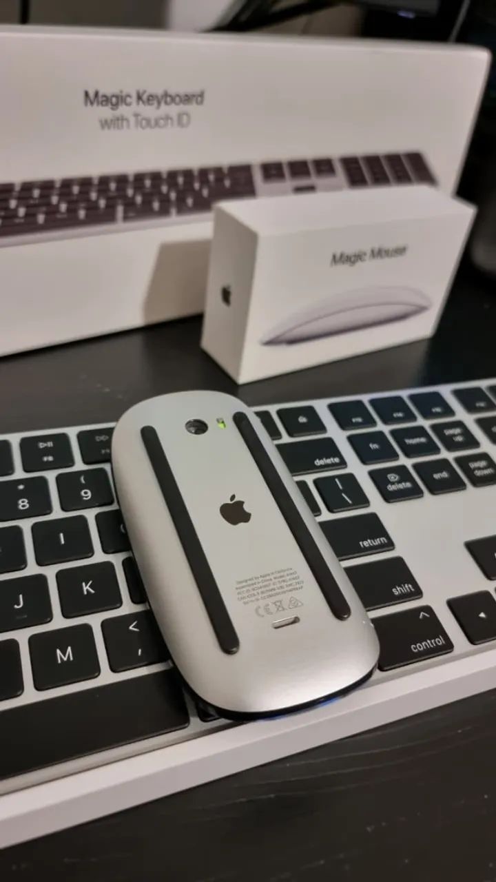 Kit Teclado e Mouse Apple Magic Bluetooth preto + (brinde) - Foto 2