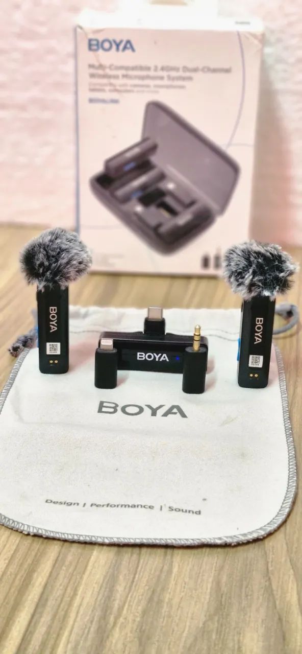 Microfone Sem Fio BOYALINK Dual Channel - Completo - Foto 2
