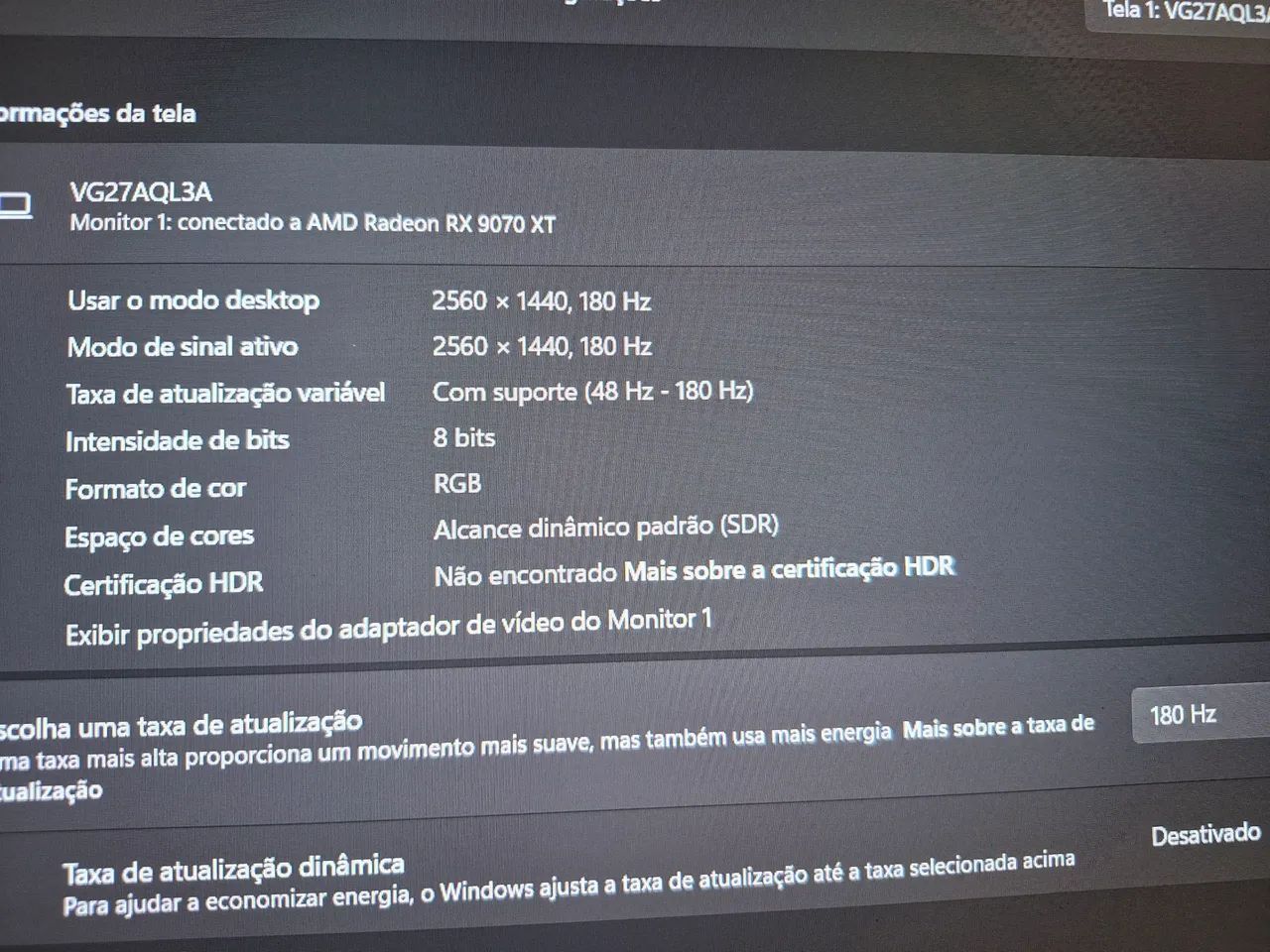 MONITOR ASUS TUF GAMING 27 polegadas vg27aql3a QHD FAST IPS 180HZ  - Foto 3
