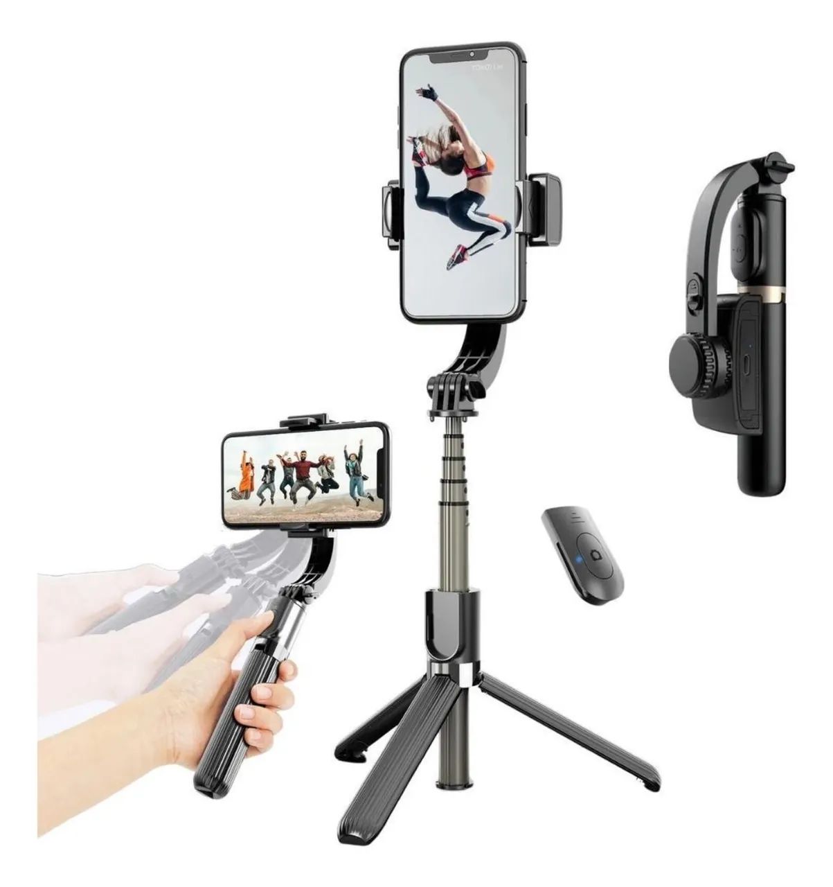 Estabilizador Gimbal  Smartphone Bluetooth Tripé L09 - Foto 2